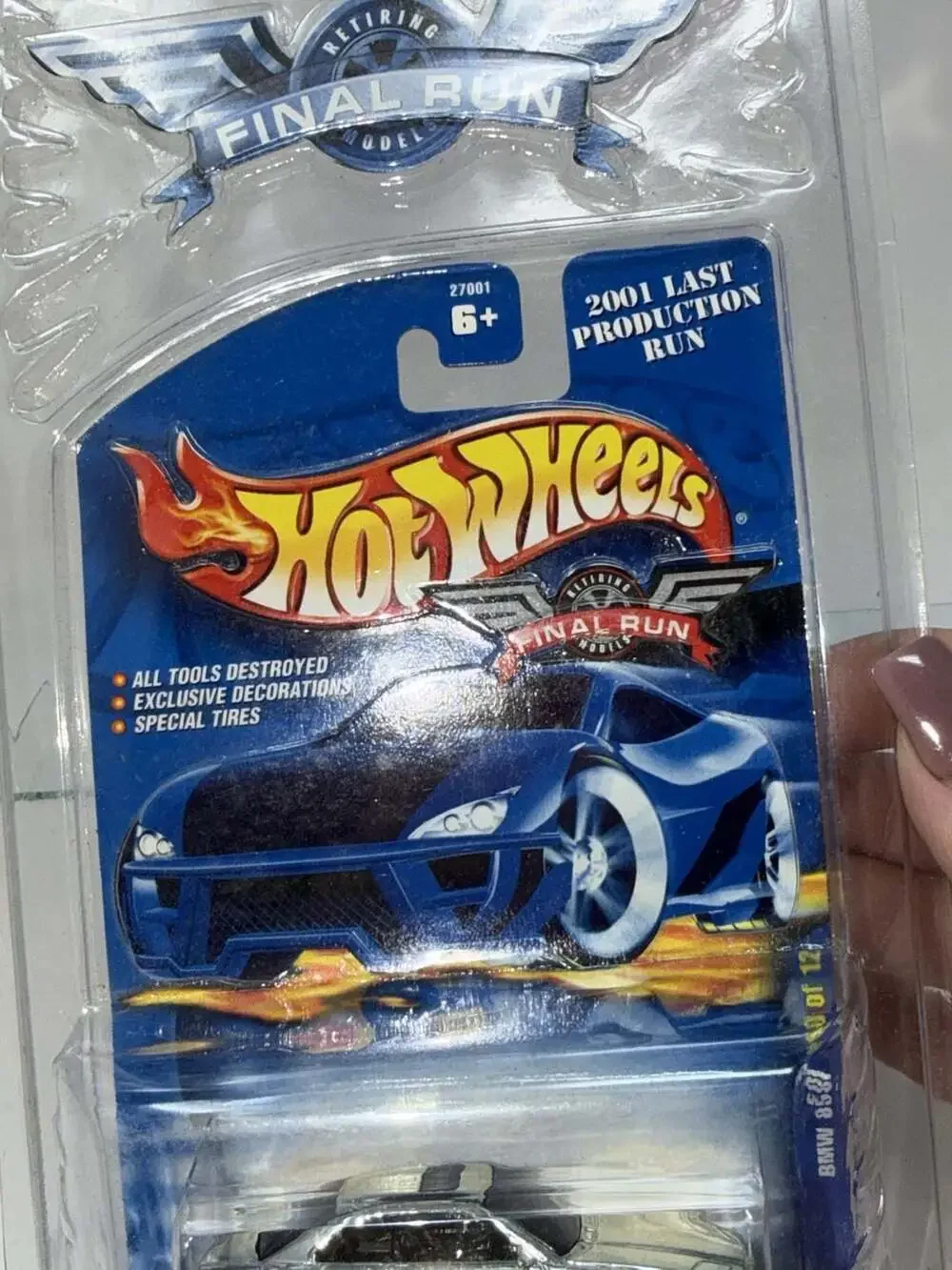 Hot Wheels Final Run BMW 850i Silver Die-Cast Car 27001